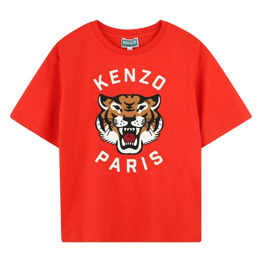 Kenzo Childrens/Kids Tiger Relaxed Fit T-Shirt / Red